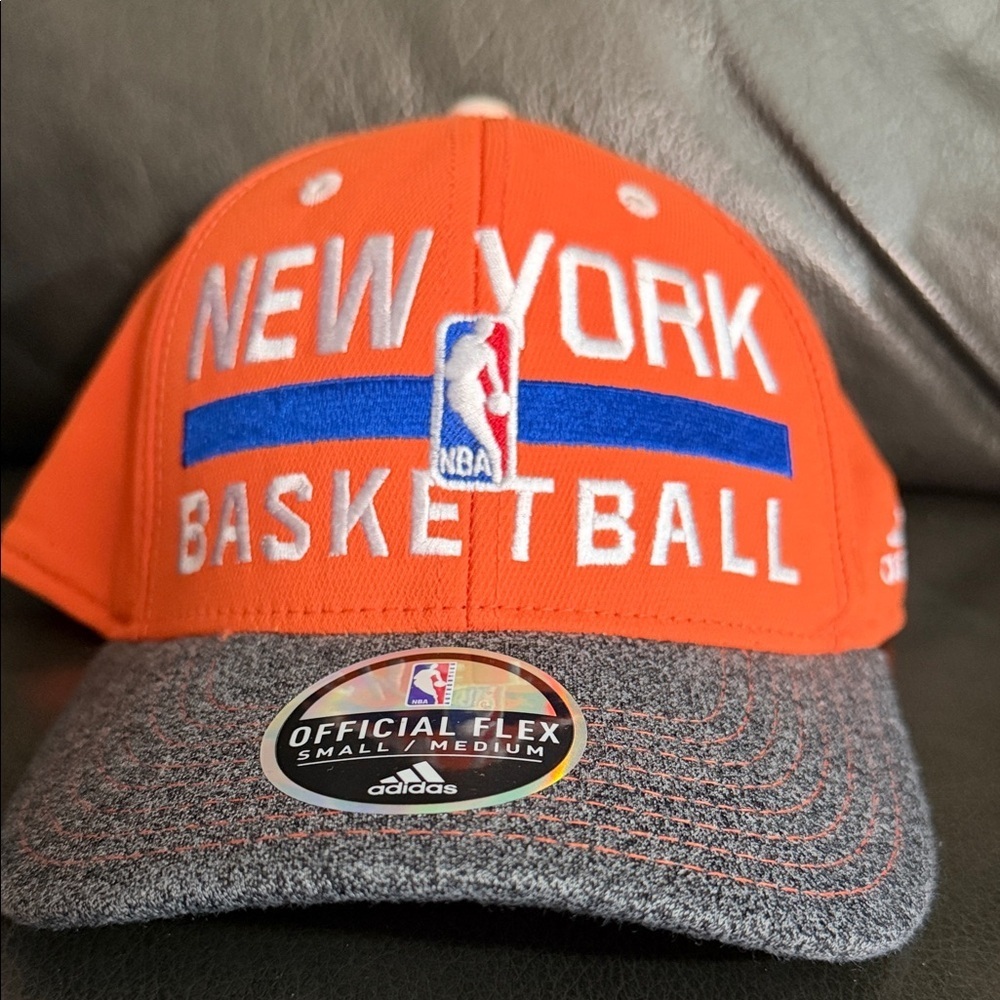 Adidas New York Basketball Cap - Orange and Gray